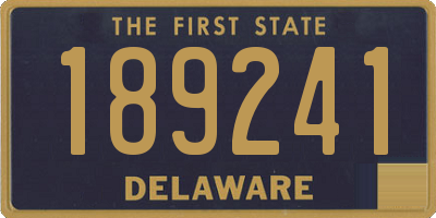 DE license plate 189241