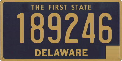 DE license plate 189246