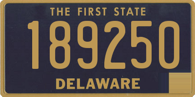 DE license plate 189250