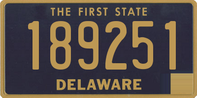 DE license plate 189251