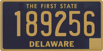 DE license plate 189256