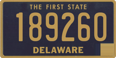 DE license plate 189260