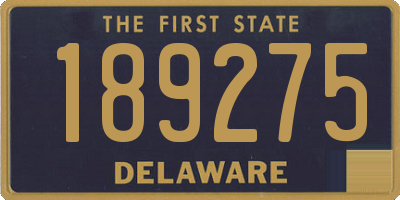 DE license plate 189275