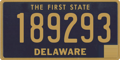 DE license plate 189293