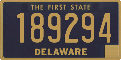 DE license plate 189294