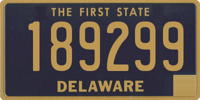 DE license plate 189299