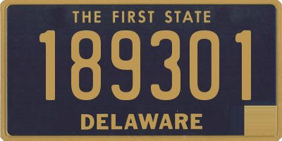 DE license plate 189301