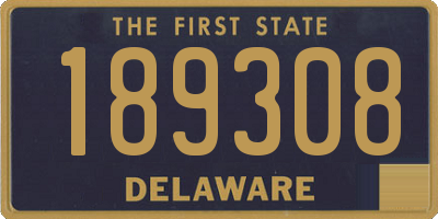 DE license plate 189308