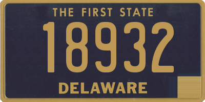 DE license plate 18932