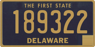 DE license plate 189322