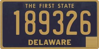 DE license plate 189326