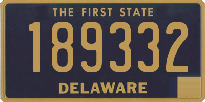 DE license plate 189332