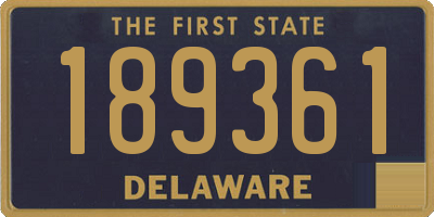 DE license plate 189361