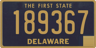 DE license plate 189367