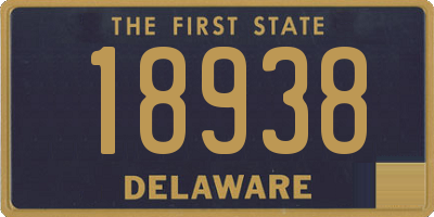 DE license plate 18938