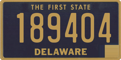 DE license plate 189404