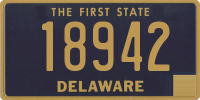 DE license plate 18942