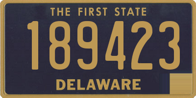 DE license plate 189423