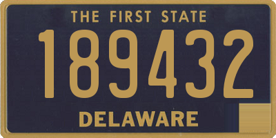 DE license plate 189432