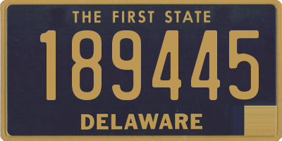 DE license plate 189445