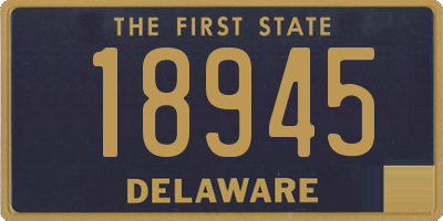 DE license plate 18945