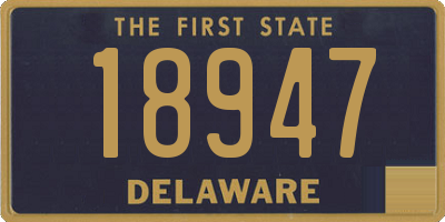 DE license plate 18947