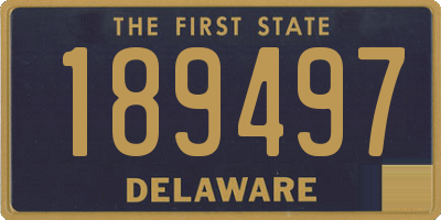 DE license plate 189497