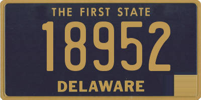 DE license plate 18952