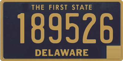 DE license plate 189526