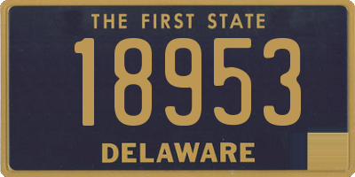 DE license plate 18953
