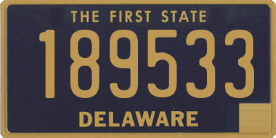 DE license plate 189533