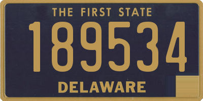 DE license plate 189534