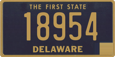 DE license plate 18954