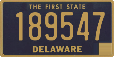 DE license plate 189547