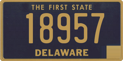 DE license plate 18957