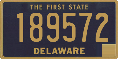 DE license plate 189572