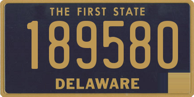 DE license plate 189580