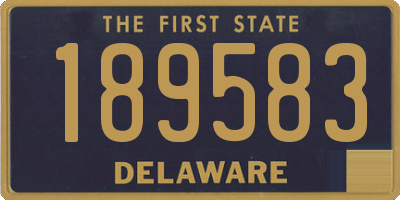 DE license plate 189583