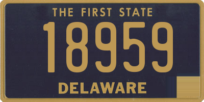 DE license plate 18959
