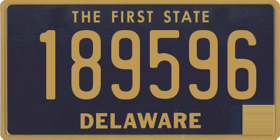 DE license plate 189596