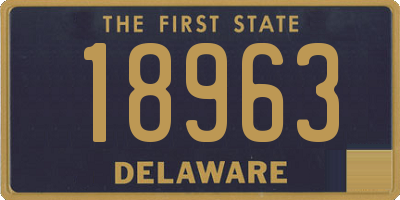 DE license plate 18963
