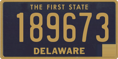 DE license plate 189673