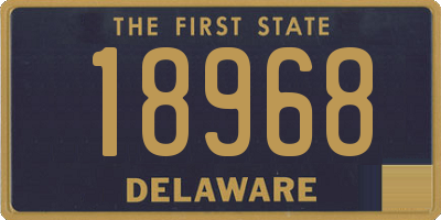 DE license plate 18968