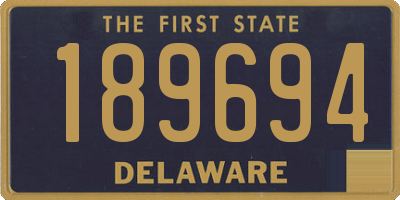 DE license plate 189694