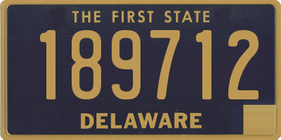 DE license plate 189712