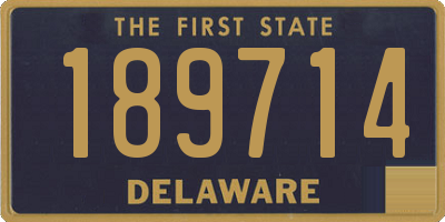 DE license plate 189714