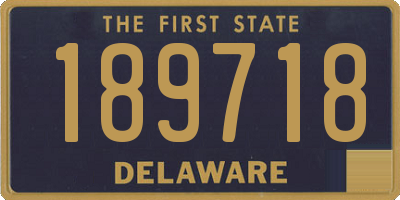 DE license plate 189718