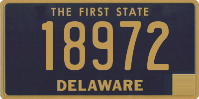 DE license plate 18972