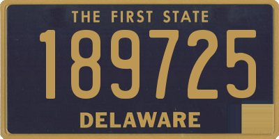 DE license plate 189725