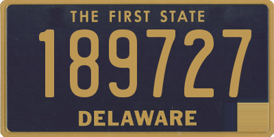 DE license plate 189727